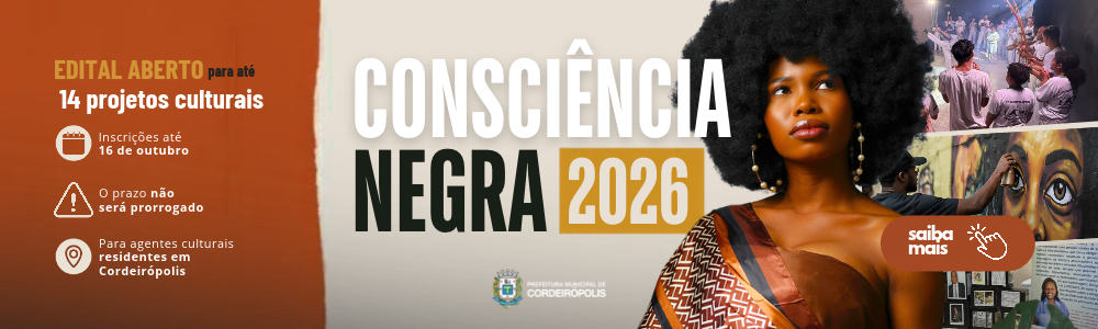 Carrossel de feed Consciência Negra 2026 (1000 x 300 px)